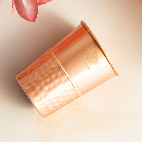 Pure Copper Glass With straight vertical sides- 275 ML