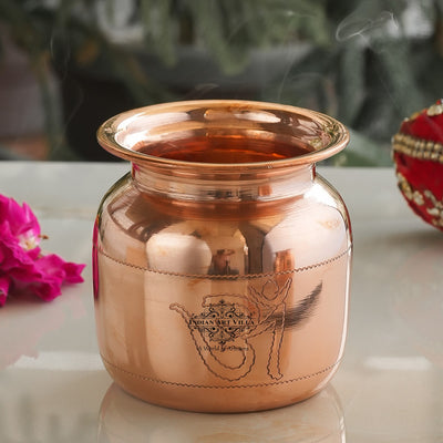 Pure Copper Lota with Om Design