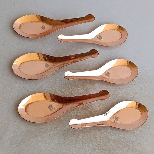 Handcrafted Pure Copper Masala Spoon – Elegant & Traditional Spice Serving Spoon