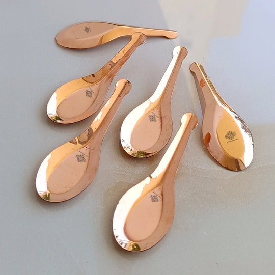 Handcrafted Pure Copper Masala Spoon – Elegant & Traditional Spice Serving Spoon
