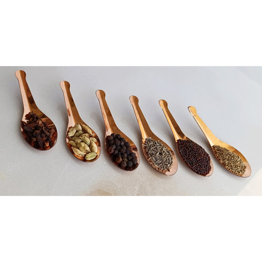 Handcrafted Pure Copper Masala Spoon – Elegant & Traditional Spice Serving Spoon