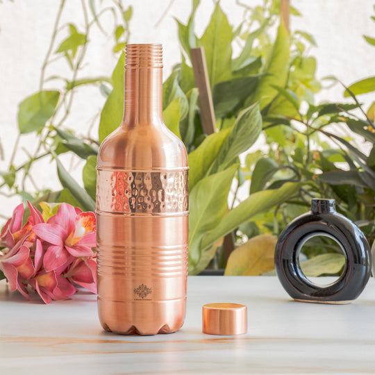 Pure Copper Water Bottle With Maharaja Style