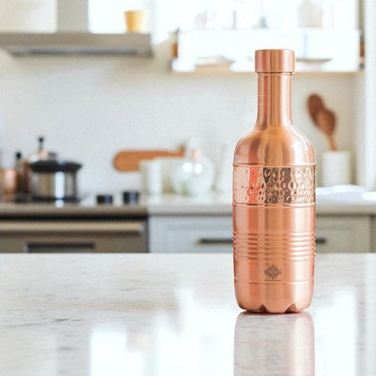Pure Copper Water Bottle With Maharaja Style