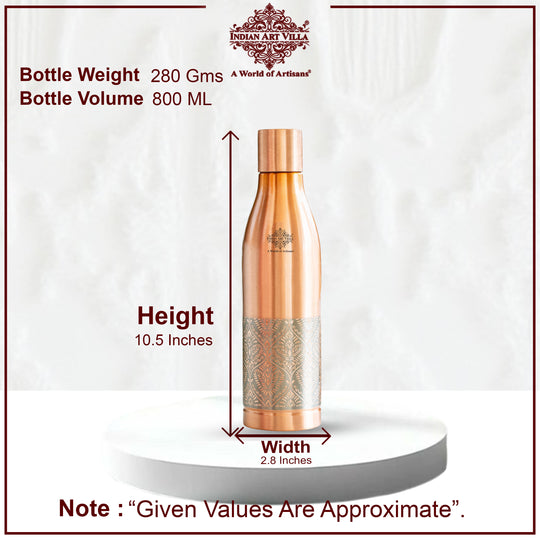 Half Embossed Authentic Copper Bottle 1150 ML