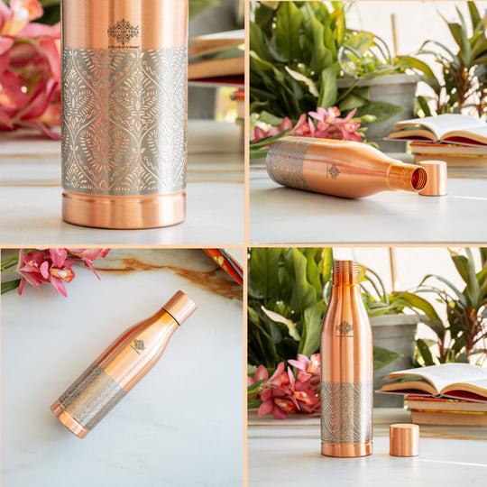 Half Embossed Authentic Copper Bottle 1150 ML