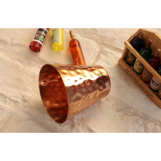 Copper Shot Glass With Hammered Design, Barware & Drinkware
