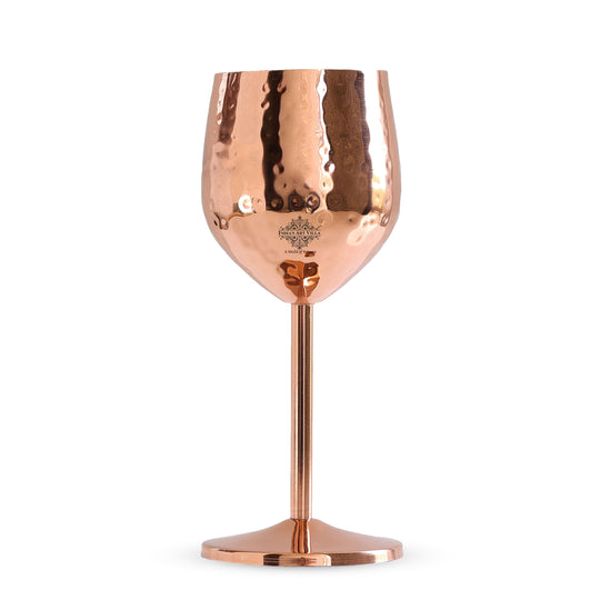 Copper-plated hammered cocktail glass by stainless steel barware for wine, drinks, and party serving