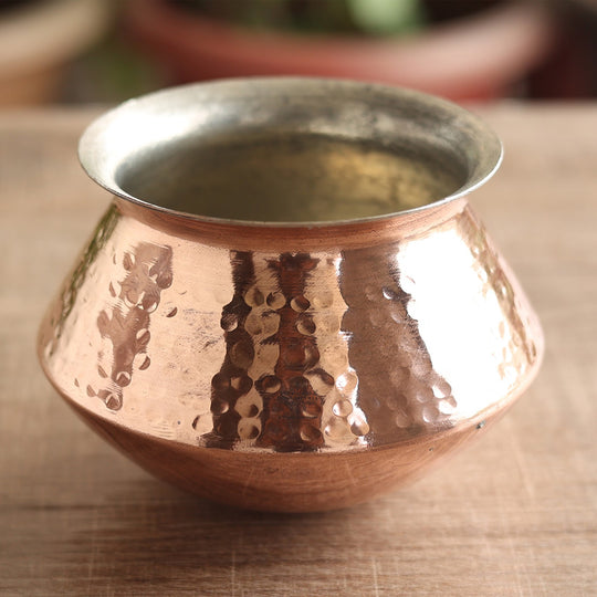 Copper Handi / Degchi With Inside Tin Lining-Cookware & Serveware