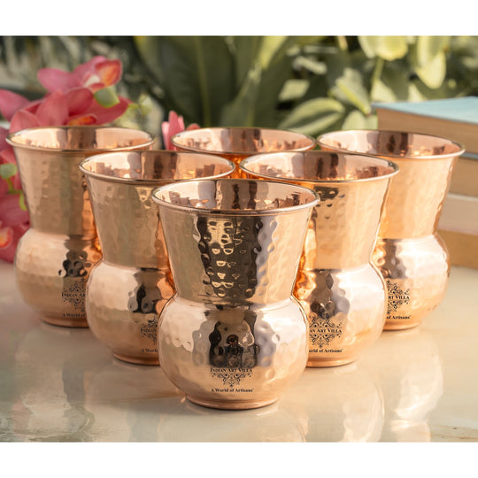 Handmade copper tumbler for Ayurvedic use