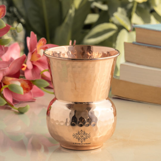 Handcrafted copper glass for drinking water use