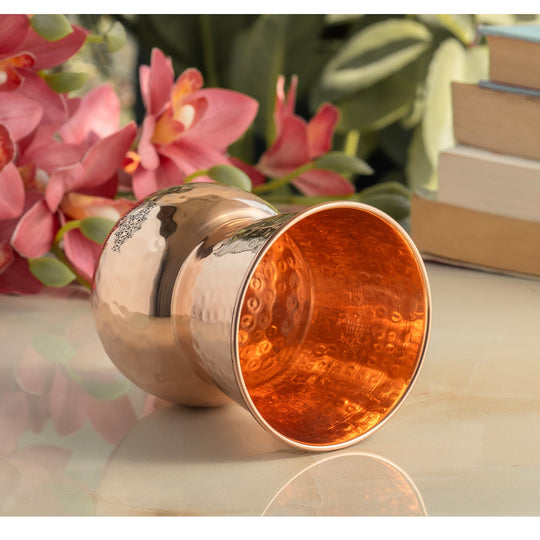 Pure copper hydration glass handmade design