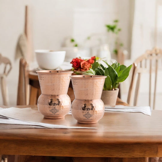 Hammered copper glass for kitchen hydration