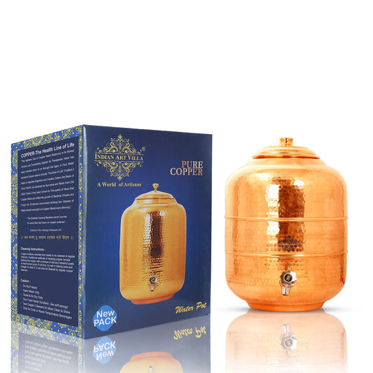 Handmade Pure Copper Water Pot Tank Dispenser | Storage, Drinkware