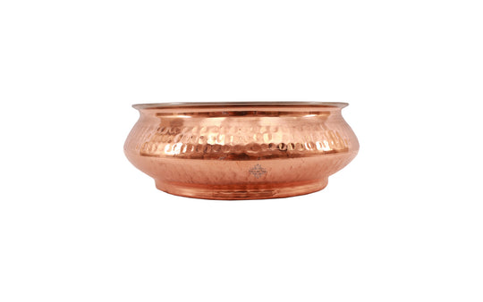 Steel Copper Handi With Hammered Design - Tableware & Serveware