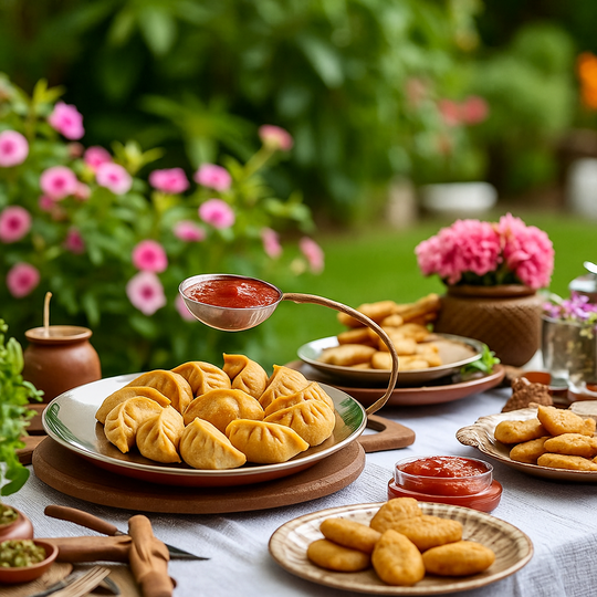 Pure Steel Copper Serving Tawa with Attach Bowl