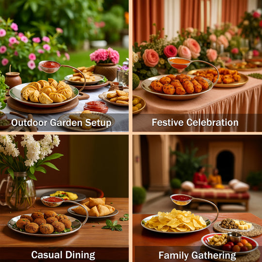 Pure Steel Copper Serving Tawa with Attach Bowl