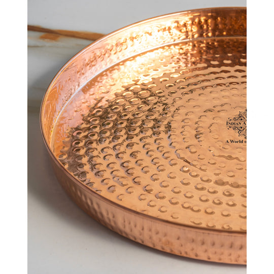 Pure Copper Thali perfect for serving healthful meals that nourish the body and enhance well-being by IAV