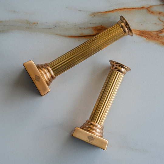 Copper Pillar Candle Stand - Elegant Décor Piece For Home & Restaurant