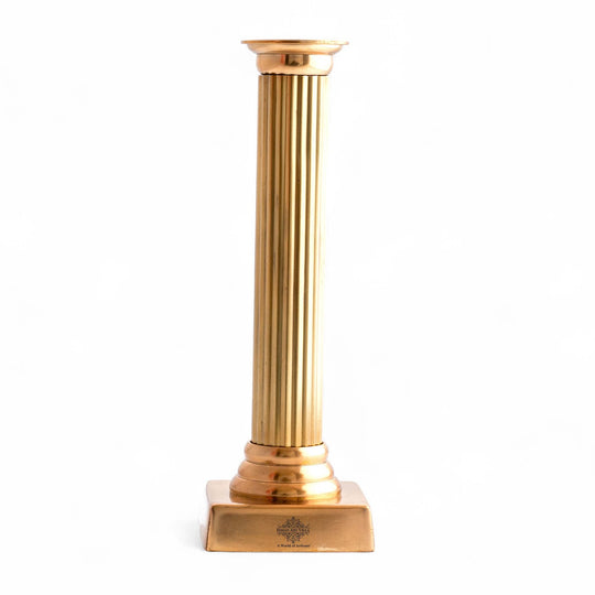 Copper Pillar Candle Stand - Elegant Décor Piece For Home & Restaurant