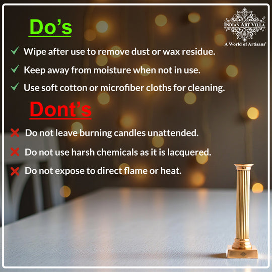 Copper Pillar Candle Stand - Elegant Décor Piece For Home & Restaurant