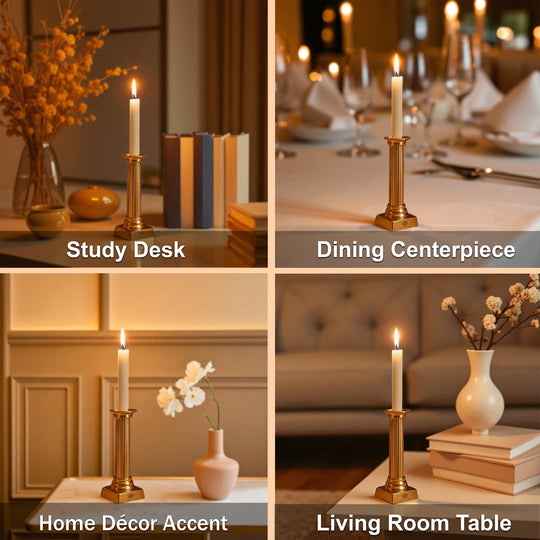 Copper Pillar Candle Stand - Elegant Décor Piece For Home & Restaurant