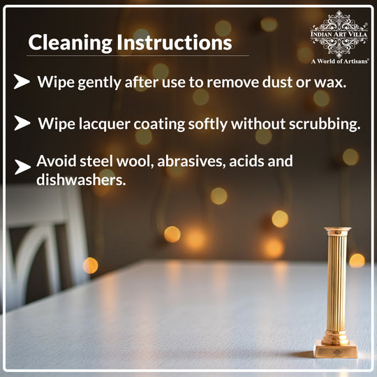 Copper Pillar Candle Stand - Elegant Décor Piece For Home & Restaurant