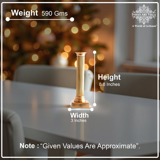 Copper Pillar Candle Stand - Elegant Décor Piece For Home & Restaurant