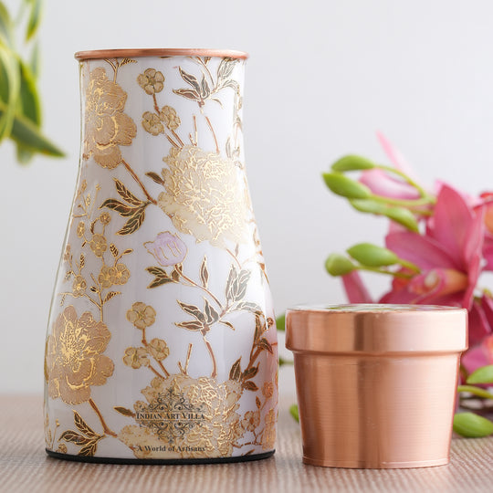 Pure Copper Gold Print Luxury Design Bedroom Bottle-950 ml