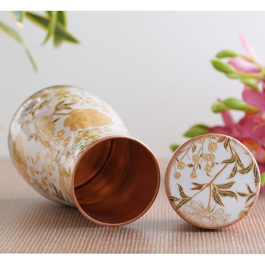 Pure Copper Gold Print Luxury Design Bedroom Bottle-950 ml