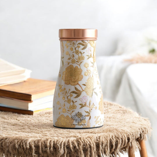 Pure Copper Gold Print Luxury Design Bedroom Bottle-950 ml