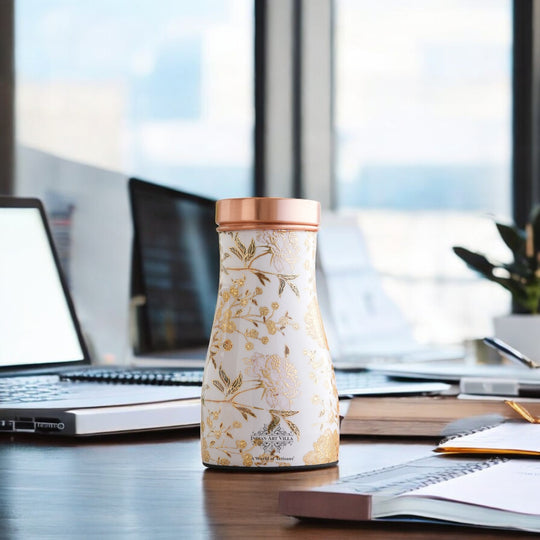 Pure Copper Gold Print Luxury Design Bedroom Bottle-950 ml