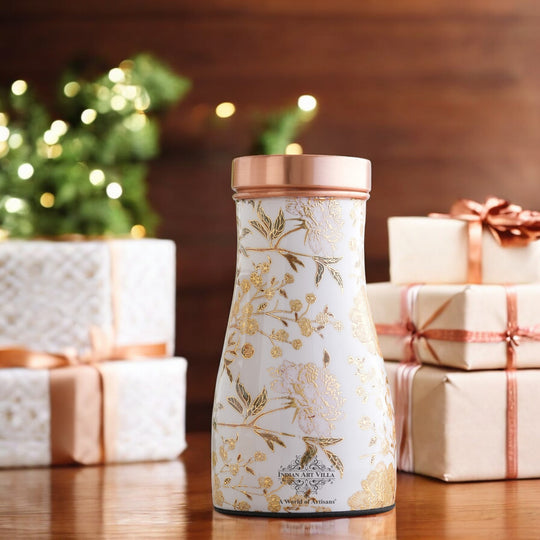 Pure Copper Gold Print Luxury Design Bedroom Bottle-950 ml