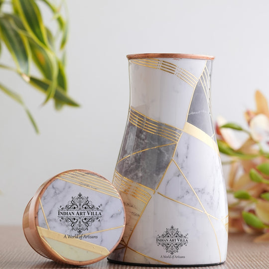 Pure Copper Gold Print Luxury Design Bedroom Bottle-950 ml