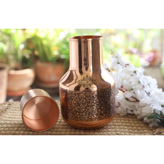 Pure Copper Bedroom Bottle , Ghada Shape Jar - 1530 ML