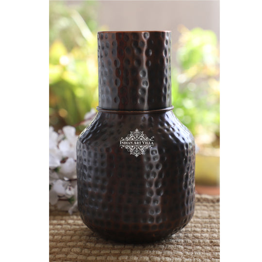Pure Copper Bedroom Bottle , Ghada Shape Jar - 1530 ML