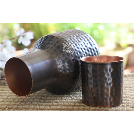 Pure Copper Bedroom Bottle , Ghada Shape Jar - 1530 ML