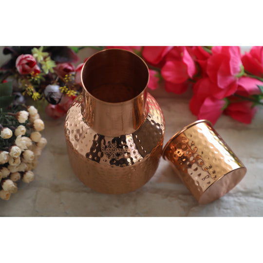 Pure Copper Bedroom Bottle , Ghada Shape Jar - 1530 ML