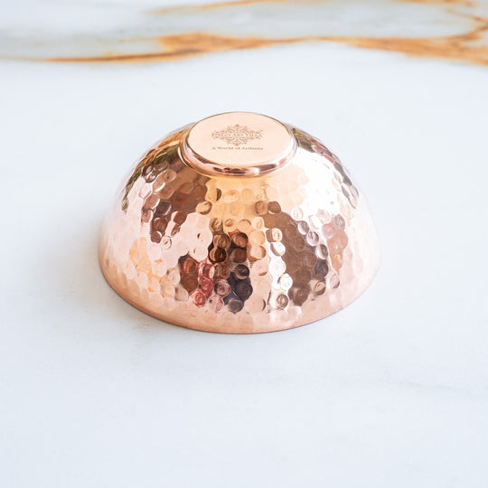 Pure Copper Hammered Designer Bowl, Katori, Dinnerware