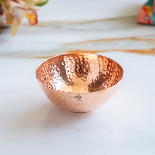 Pure Copper Hammered Designer Bowl, Katori, Dinnerware