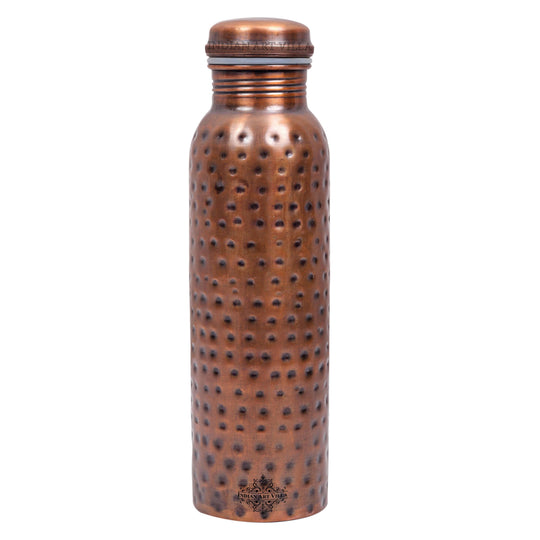 Pure Copper Water Bottle with Unique Artistic Designs – 900 ML