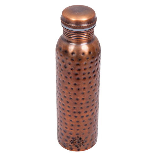 Pure Copper Water Bottle with Unique Artistic Designs – 900 ML