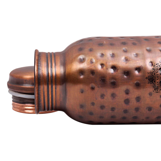 Pure Copper Water Bottle with Unique Artistic Designs – 900 ML
