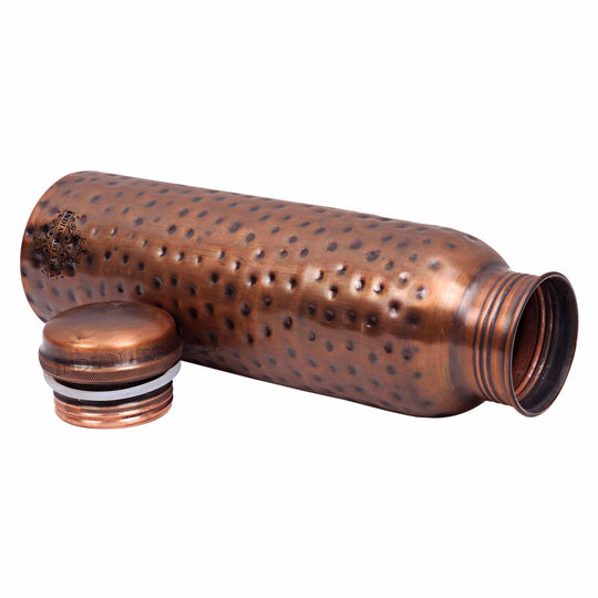 Pure Copper Water Bottle with Unique Artistic Designs – 900 ML