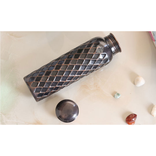 Antique Diamond Design Pure Copper Water Bottle -900ML