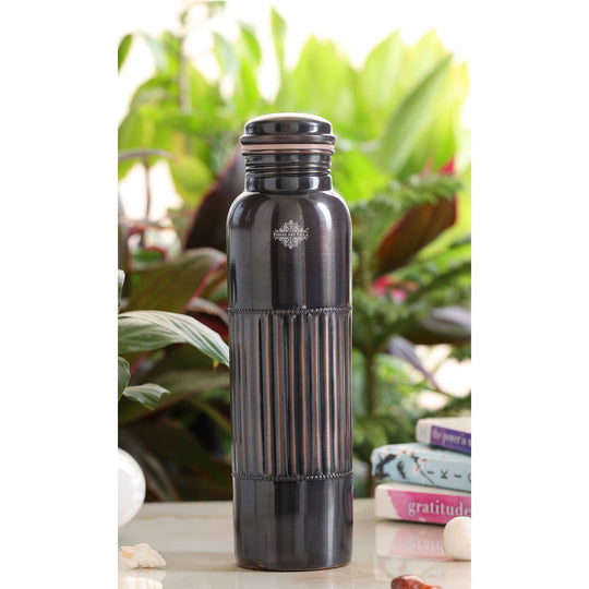 Antique Diamond Design Pure Copper Water Bottle -900ML