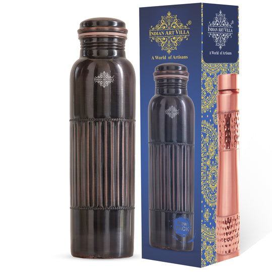 Antique Diamond Design Pure Copper Water Bottle -900ML