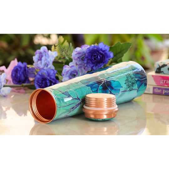 Pure Copper Bottle with Slim Tube Pyramid Shape – 750 ML