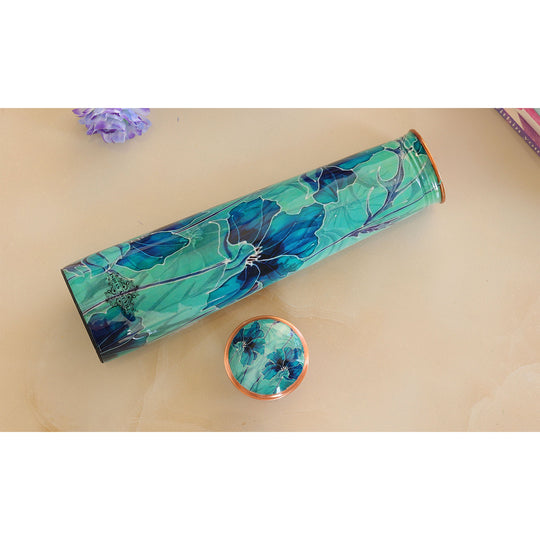 Pure Copper Bottle with Slim Tube Pyramid Shape – 750 ML