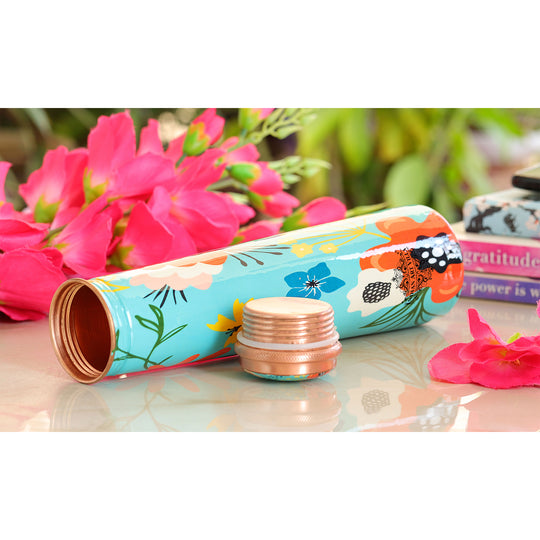 Pure Copper Bottle with Slim Tube Pyramid Shape – 750 ML