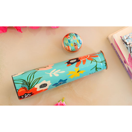 Pure Copper Bottle with Slim Tube Pyramid Shape – 750 ML